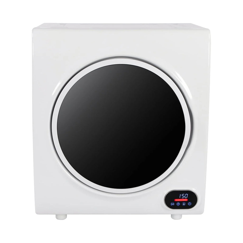 Compact Portable Household Clothes Dryer with LED Display, 2.6CUFT Drum Dryer - White, 110V 4KG Capacity, Energy Efficient Home Appliance