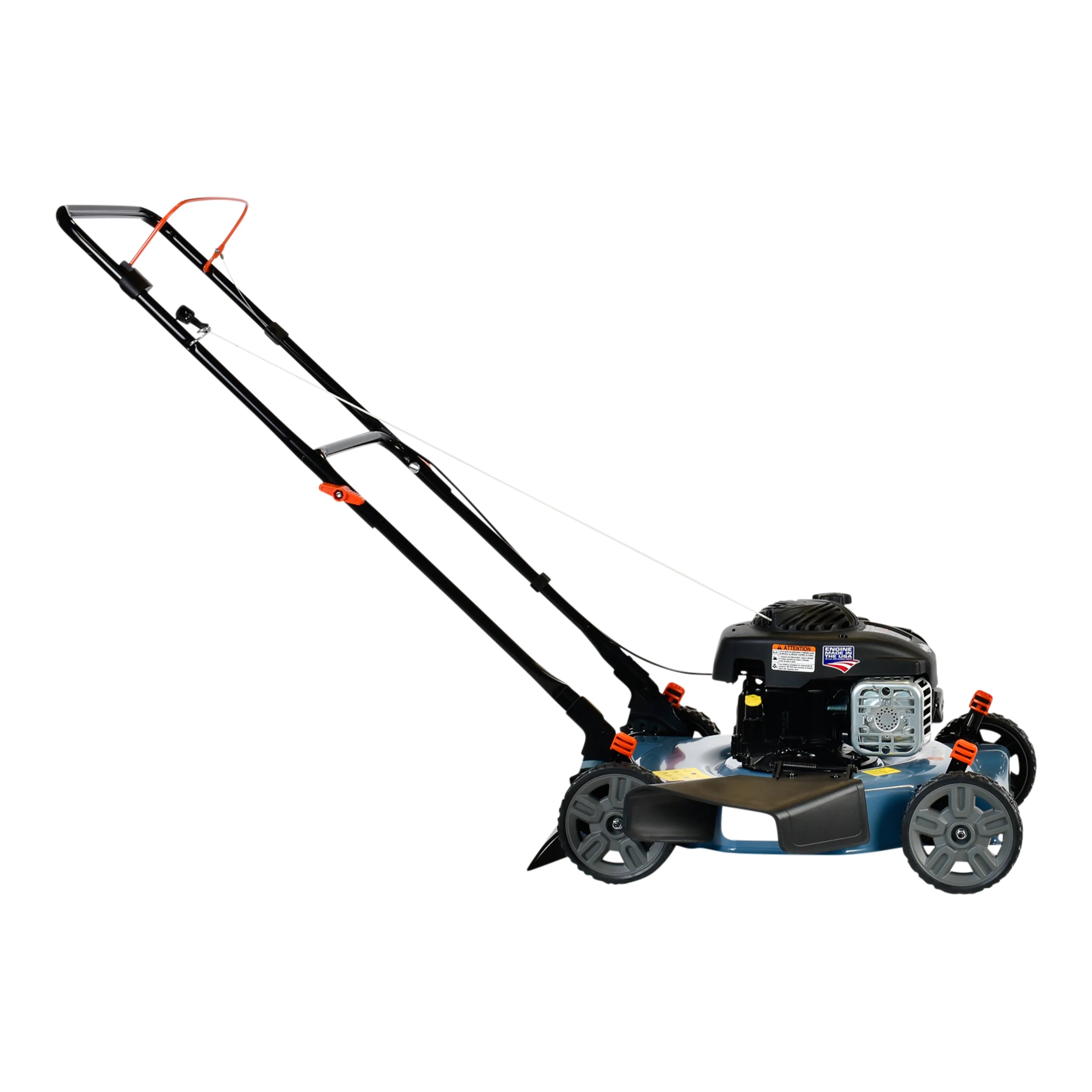 SENIX 20-Inch Gas Lawn Mower, 125 cc 4-Cycle Briggs & Stratton Engine, Push Lawnmower with Side Discharge, 5-Position Height Adjustment, LSPG-L3