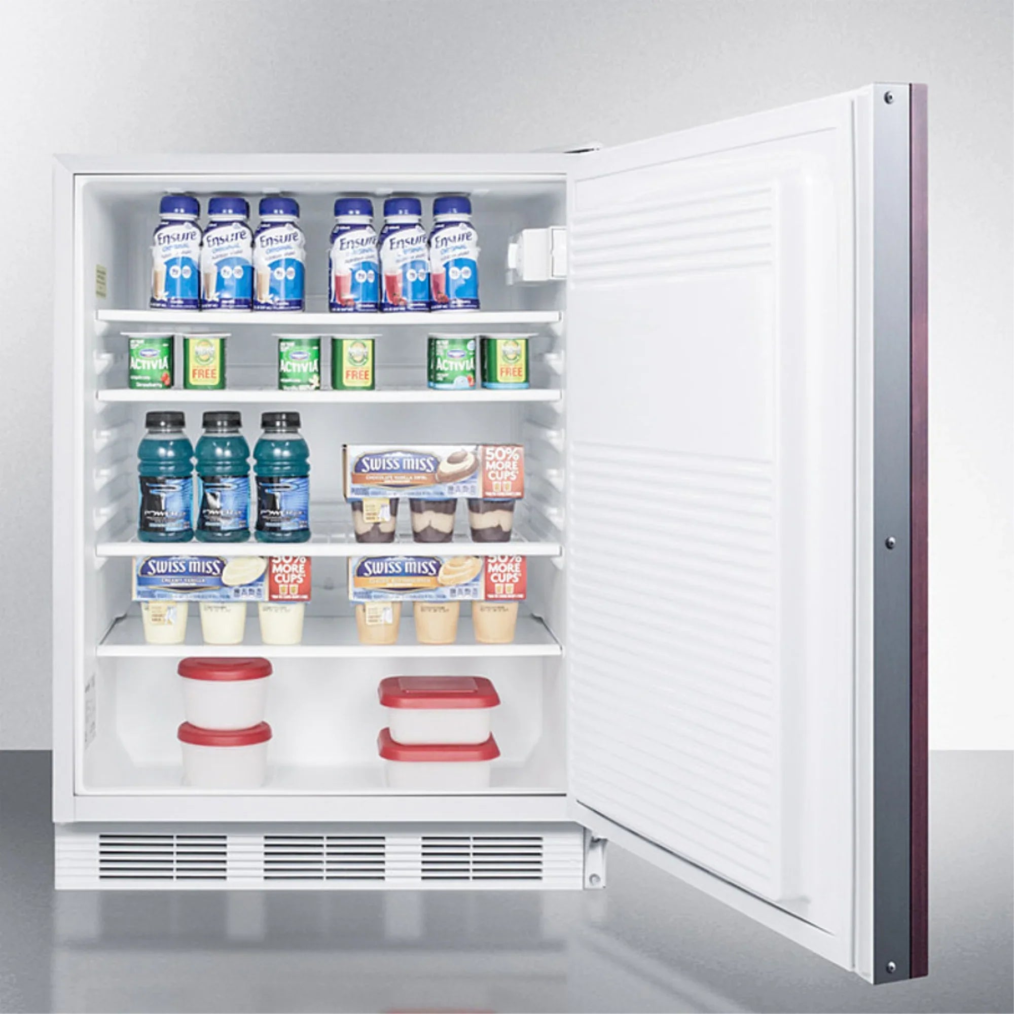 Summit Appliance 32.25 x 23.63 x 23.5 in. ADA Compliant Built-In Undercounter All-Refrigerator, White Cabinet