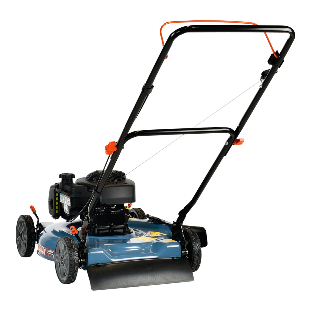 SENIX 20-Inch Gas Lawn Mower, 125 cc 4-Cycle Briggs & Stratton Engine, Push Lawnmower with Side Discharge, 5-Position Height Adjustment, LSPG-L3