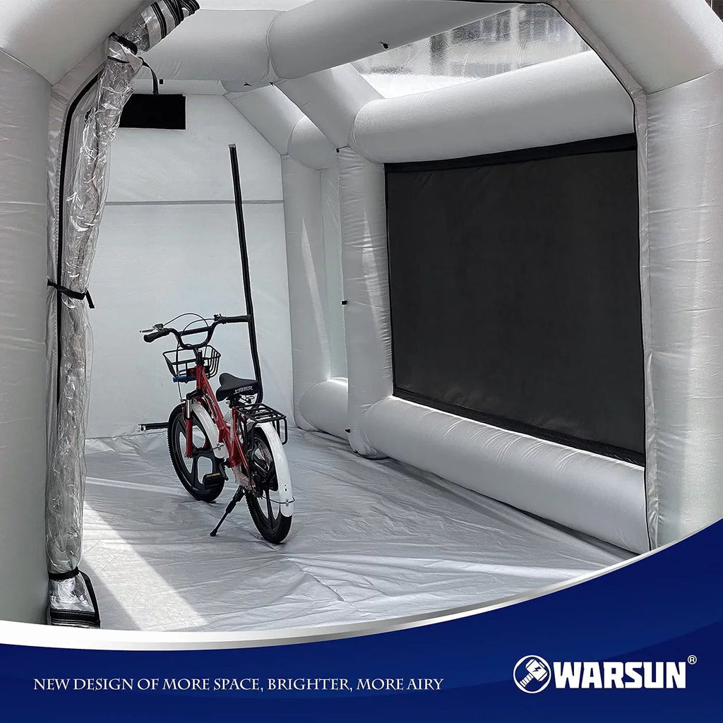 Warsun Inflatable Paint Booth with Larger Air Filter System 14x10x8.5Ft Inflatable Spray Portable Paint Tent