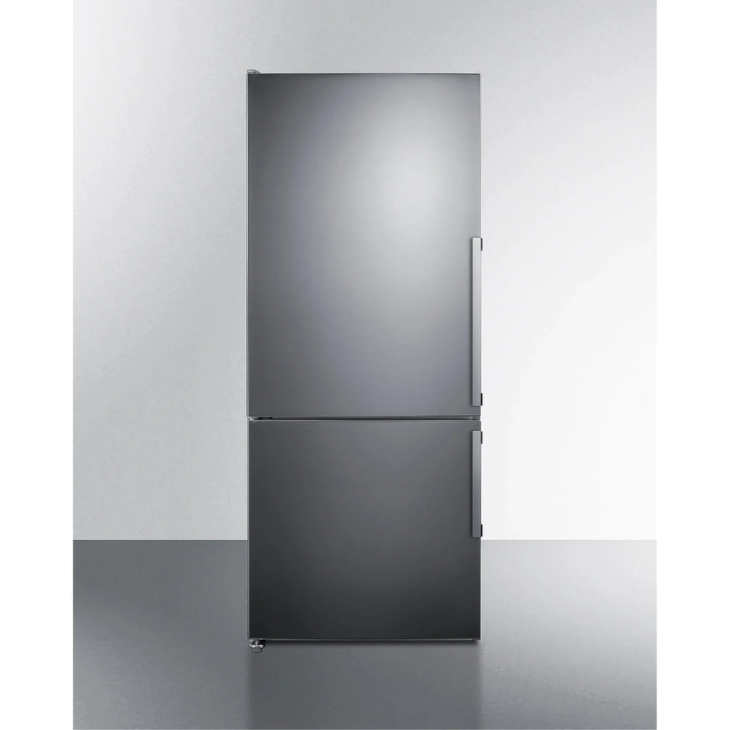 Summit FFBF283SSLHD 28 in. Wide Bottom Freezer Refrigerator - LHD