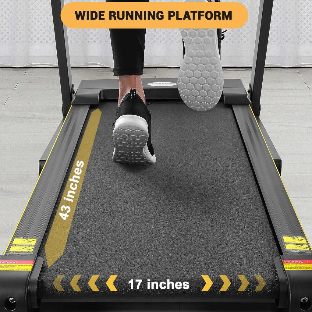 MARNUR 2.5 HP Treadmill with 12% Auto Incline, 220 lb Weight Capacity, 0.5-8.5 mph