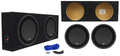 (2) MTX 3512-04S 12" 1200w Shallow Car Subwoofers+Sealed Slim Sub Box Enclosure