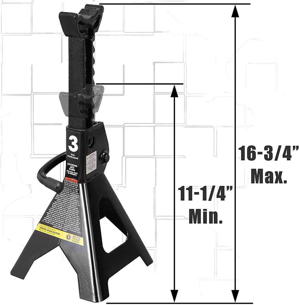 Torin Hydraulic Trolley Floor Jack Combo with Pair Jack Stands, 3 Ton (6,000 lb)