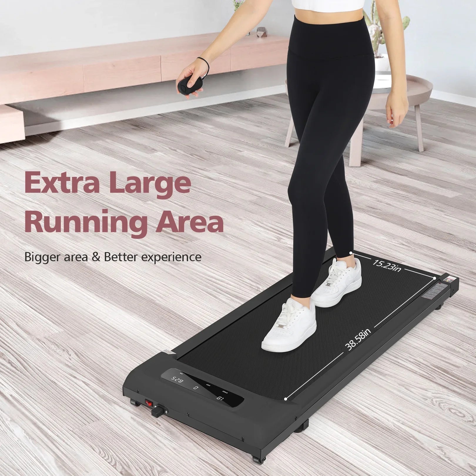 Walking Pad Treadmill&Under Desk Treadmill for Home&Office, Speed Range 0.5~3.8mph, 300 lbs Weight Capacity