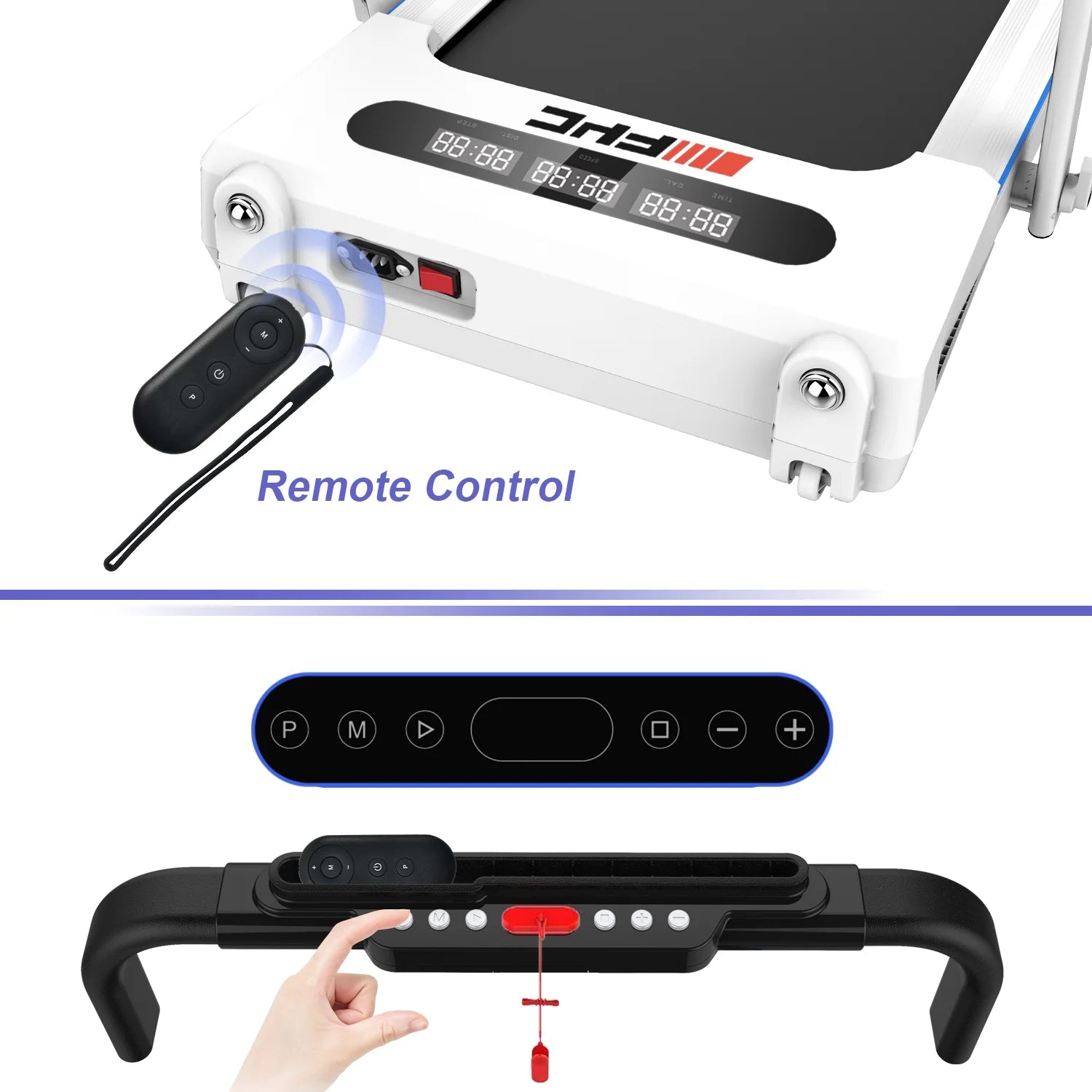 Dcenta FYC 2 in 1 Under Desk Treadmill - 2.5 HP Folding Treadmill for Home, Installation-Free Foldable Treadmill Compact Electric Running Machine, Remote Control & LED Display Walking Running Joggi