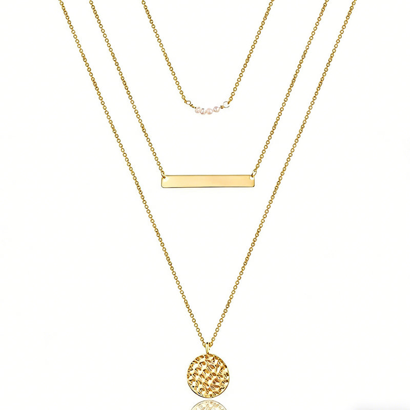 14K Gold Layered Choker Necklace