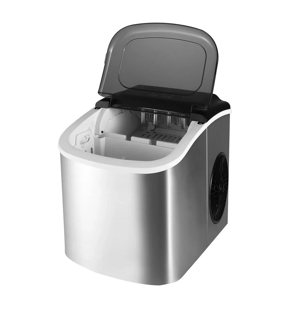 Countertop Ice Makers,Automatic Clean,Portable Ice Maker 9 Bullet Ice Ready in 7-12min,26.5lbs/24H,for Home/Kitchen/Office/Party,Black