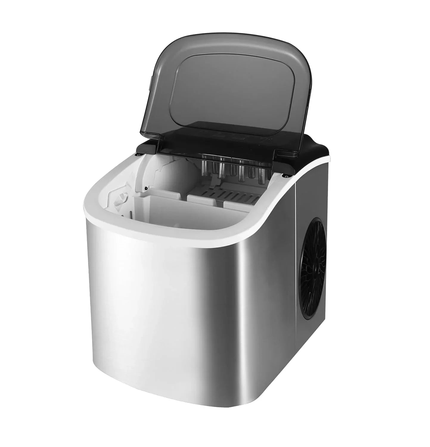 Countertop Ice Makers,Automatic Clean,Portable Ice Maker 9 Bullet Ice Ready in 7-12min,26.5lbs/24H,for Home/Kitchen/Office/Party,Black