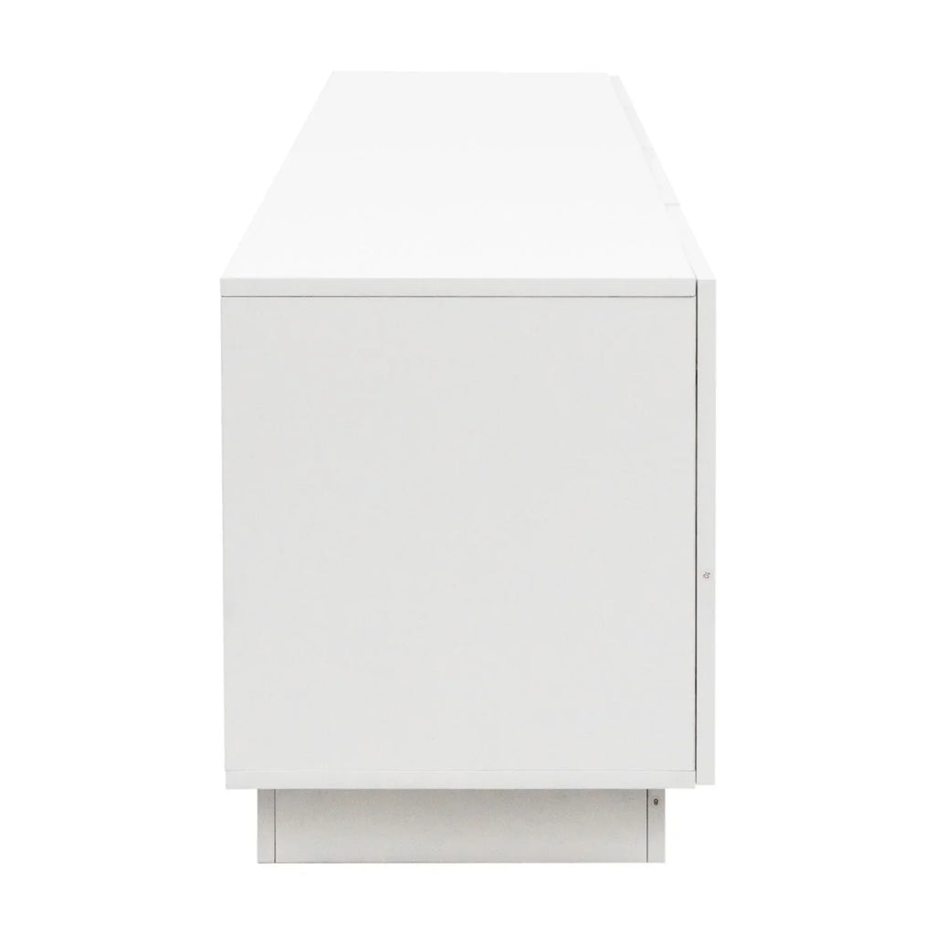 Stylish and Modern Wood Storage Cabinet with Shelves - Ideal Space-saving Solution for Your Home Perfect Entertainment Center for Living Room or Bedroom 70.87” Length