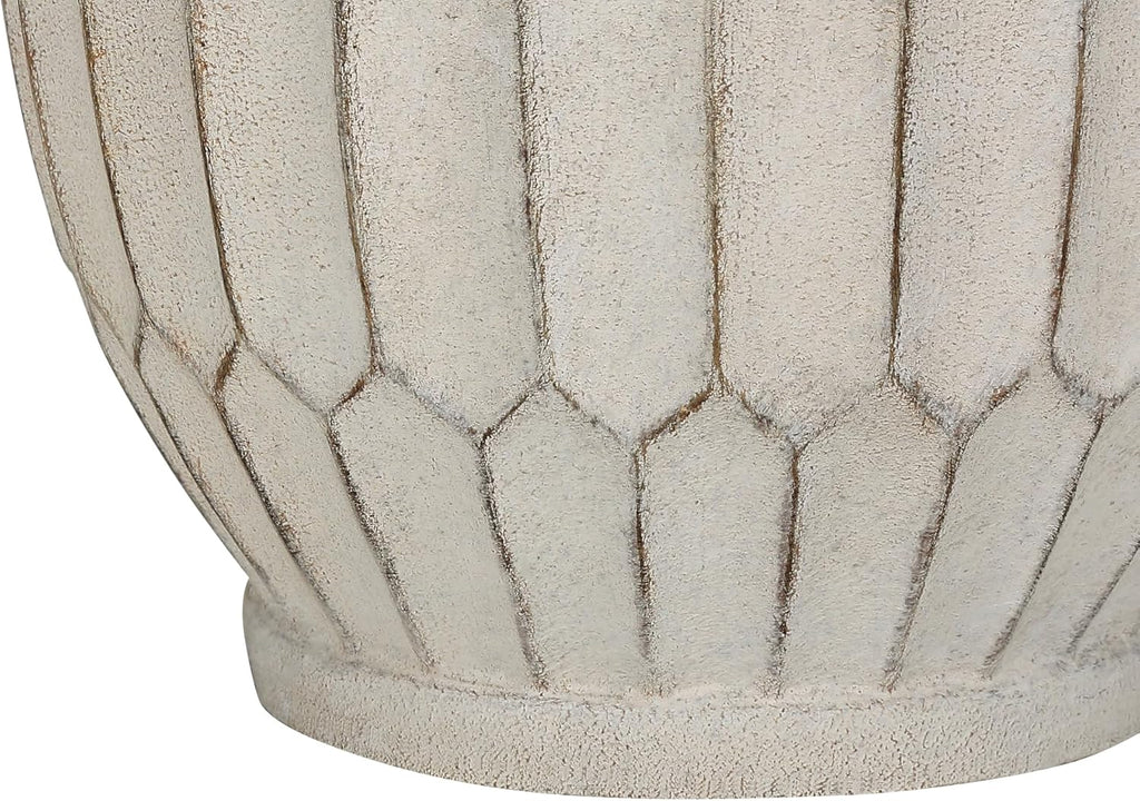 9720 LightingTable Lamp, Cream Resin, Shade, Transitional Lighting-24 H Table, 14.5" L x 14.5" W x 24" H