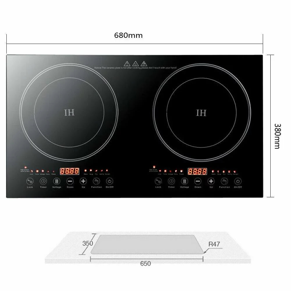 Portable Dual Induction Cooktop Cooker Burner Stove Hot Plate Countertop 2400W