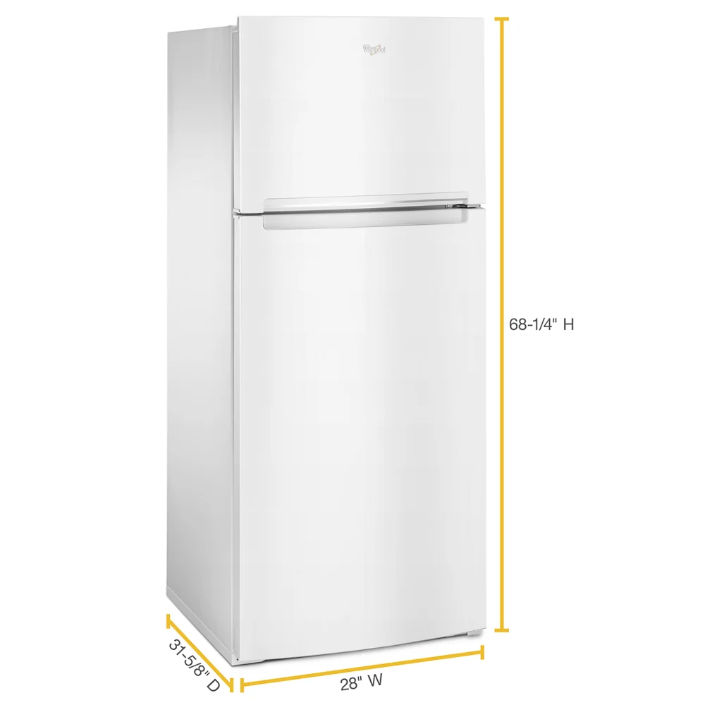 Whirlpool Wrt518szf 28" Wide 17.6 Cu. Ft. Top Mount Refrigerator - White