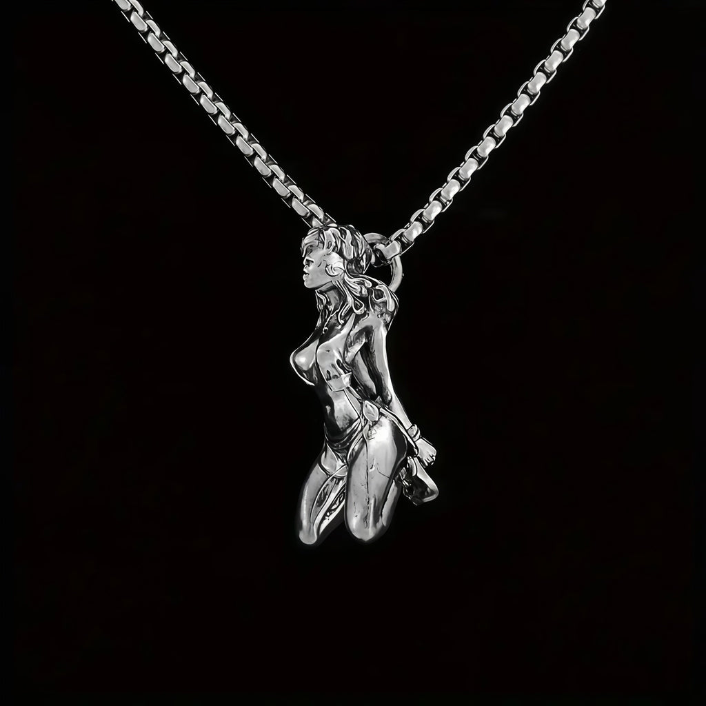 Men BDSM-inspired Kinky Pendant Necklace, Copper With Silver Plating, Gothic  Jewelry, Statement Fashion Accessory
