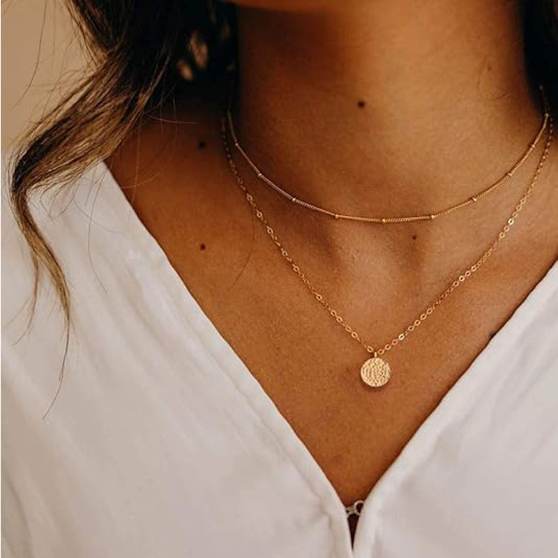 14K Gold Layered Choker Necklace