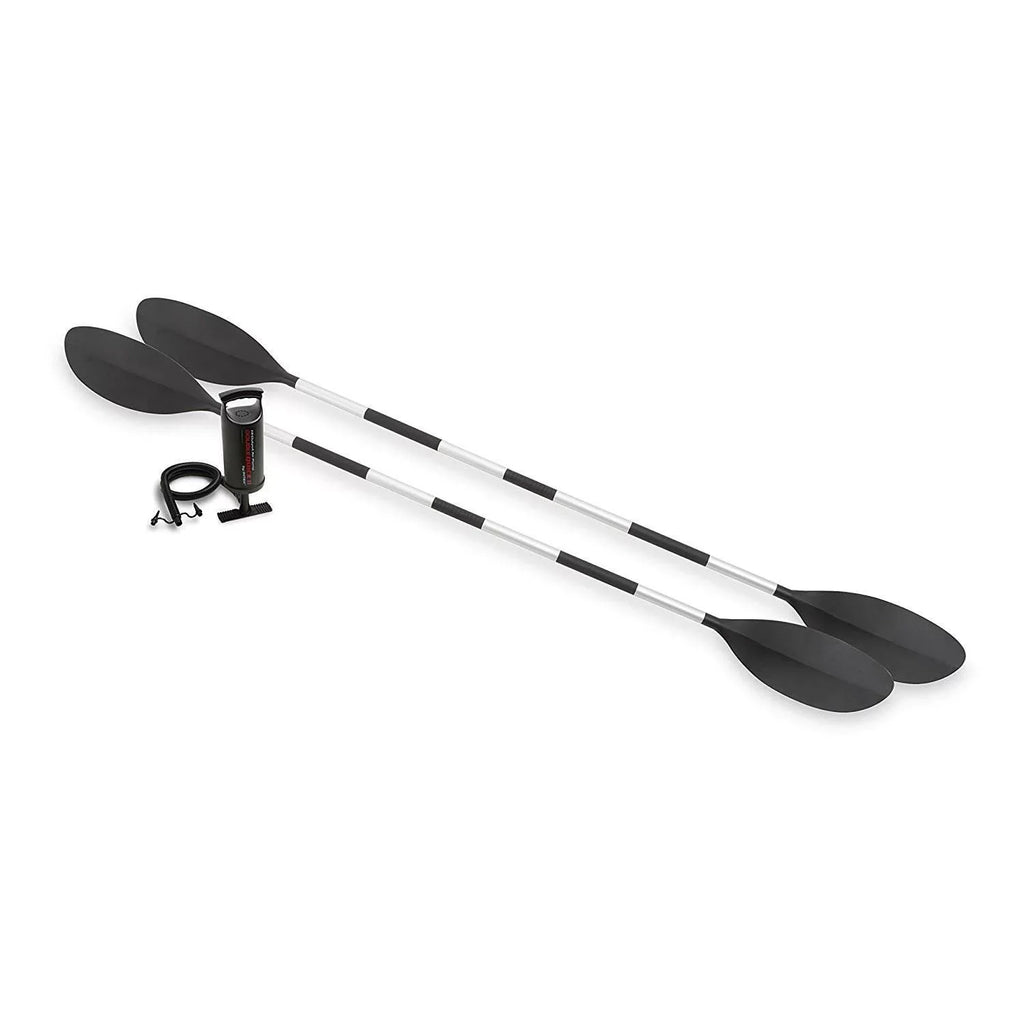 Intex 2-Person Inflatable Kayak with Oars, Pump & 1-Person Inflatable Kayak