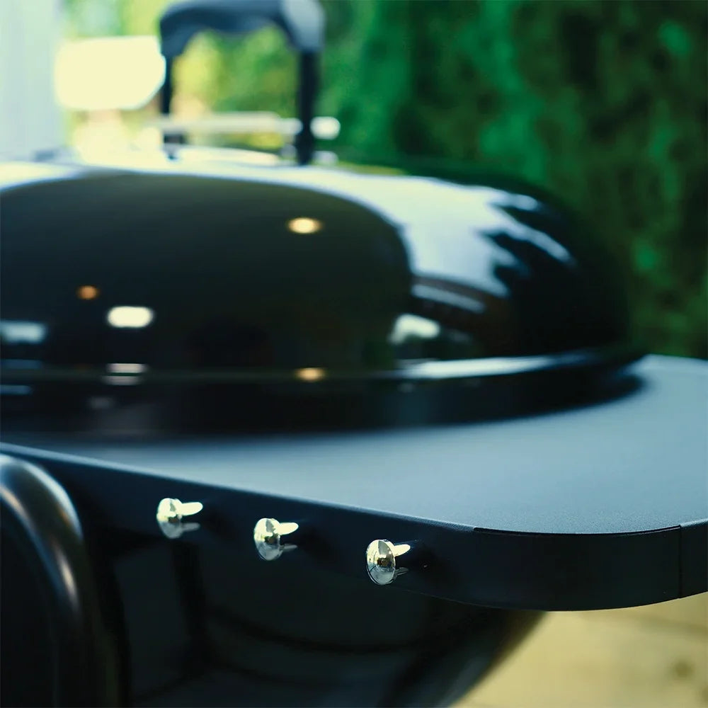 Slow 'N Sear® MasterKettle Charcoal Grill + Smoker - 22" Kettle Grill with Grill Cart and Built-in Side Table