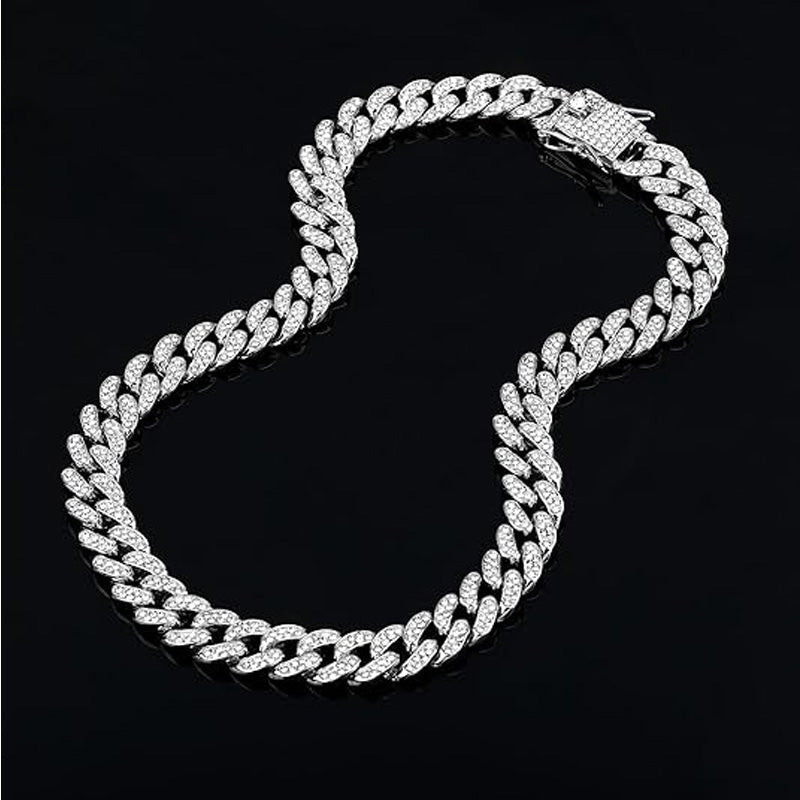13mm Width Football Pendant Necklace,rhinestone Gold-plated Shark Pendant Necklace, 3D Diamond Gold Zinc Alloy Stainless Steel Religious Zircon