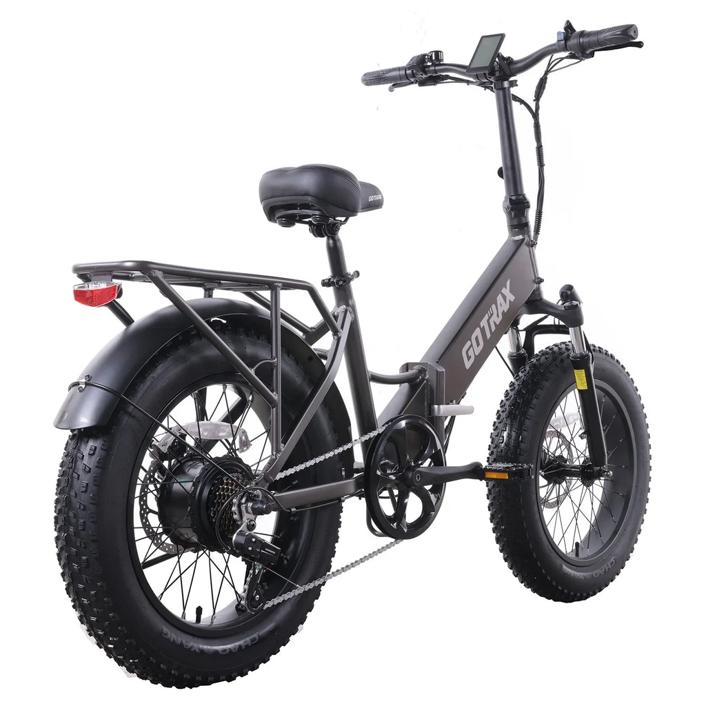 GOTRAX F3 500W Fat Tire Electric Bikes for Adults, 20" x 4" Off Road Tires 20MPH 60miles, Front suspension Folding Commuter E-Bike for Adult