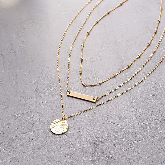 14K Gold Layered Choker Necklace