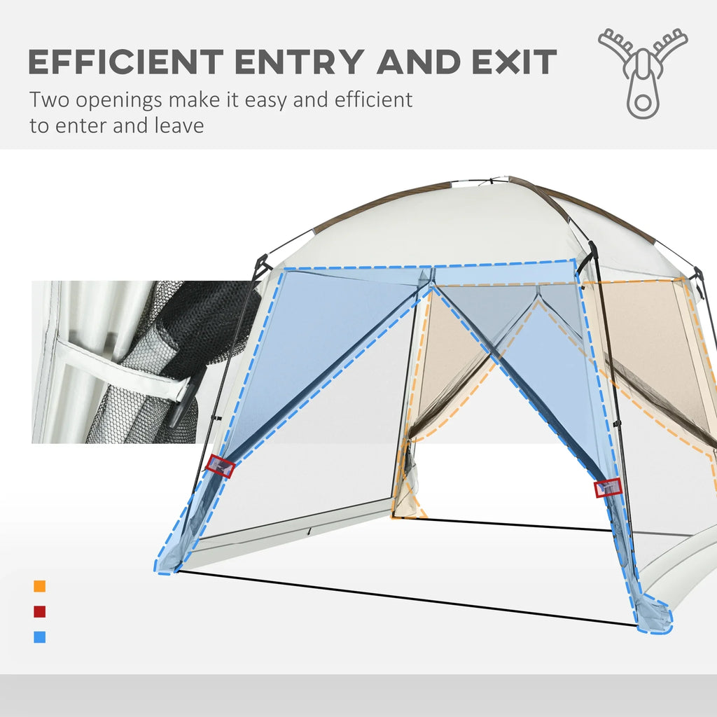 Outsunny Screen Tent, 10' x 10' Screen House Room with UV50+ Protection