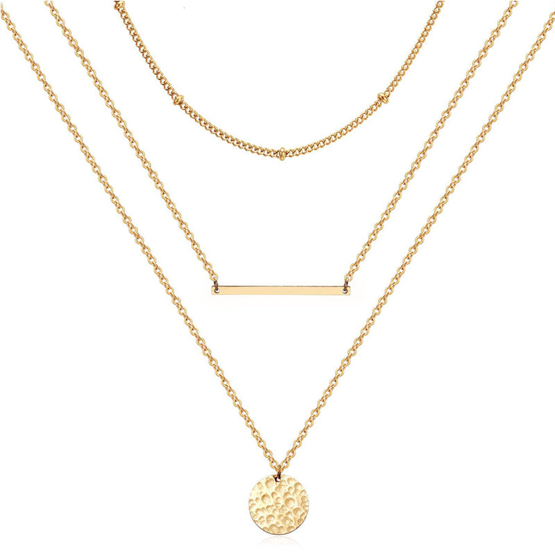 14K Gold Layered Choker Necklace
