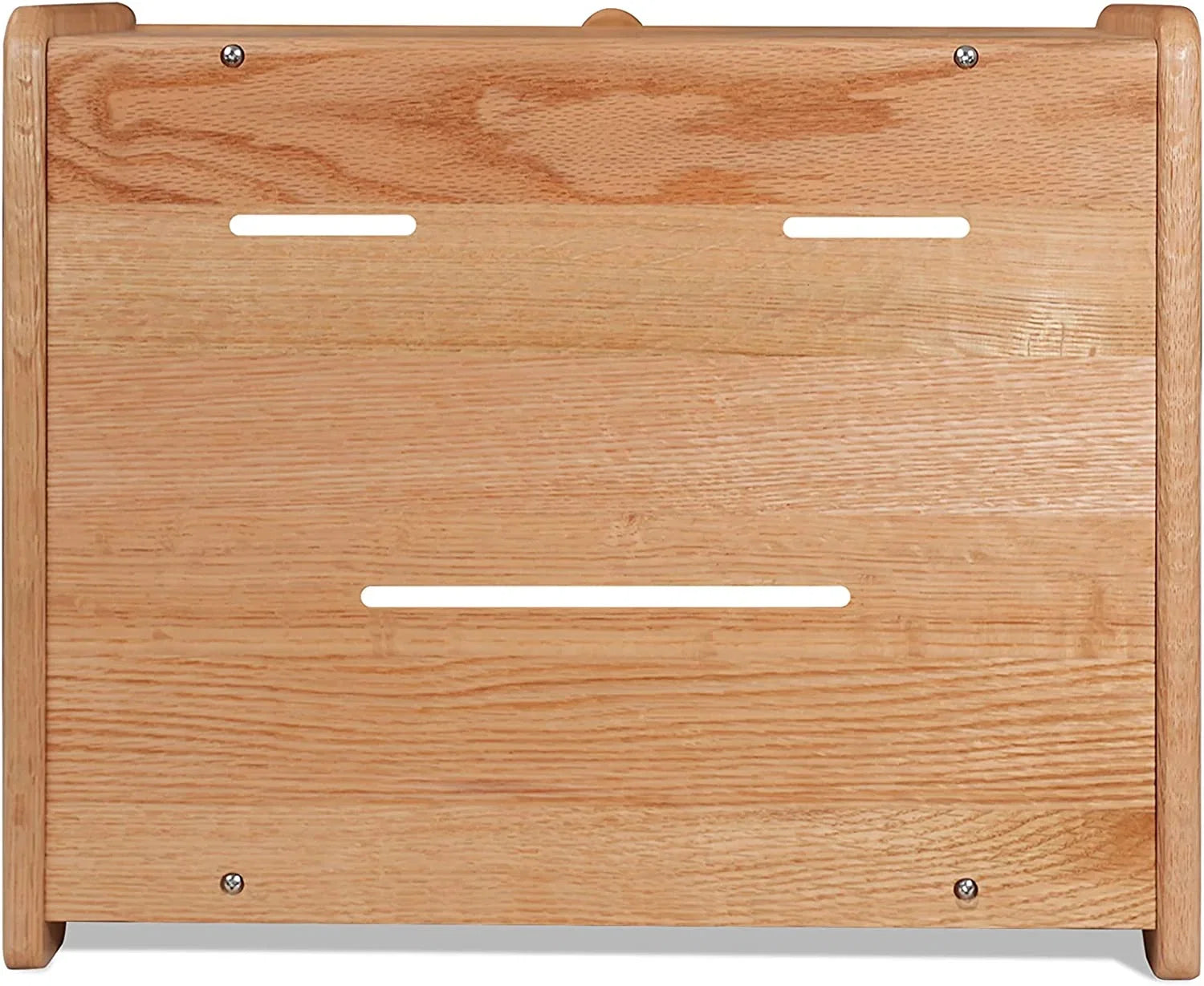 Bread Box, Solid Wood Oak Bread Box for Kitchen Countertop, Double Layer Bread Container for Bread Storage, Large Capacity Breadbox with Clear Window, Nature