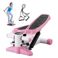 Wesfital Steppers for Exercise + Free Non-slip Mat, Mini Stair Stepper with Resistance Bands(Pink)