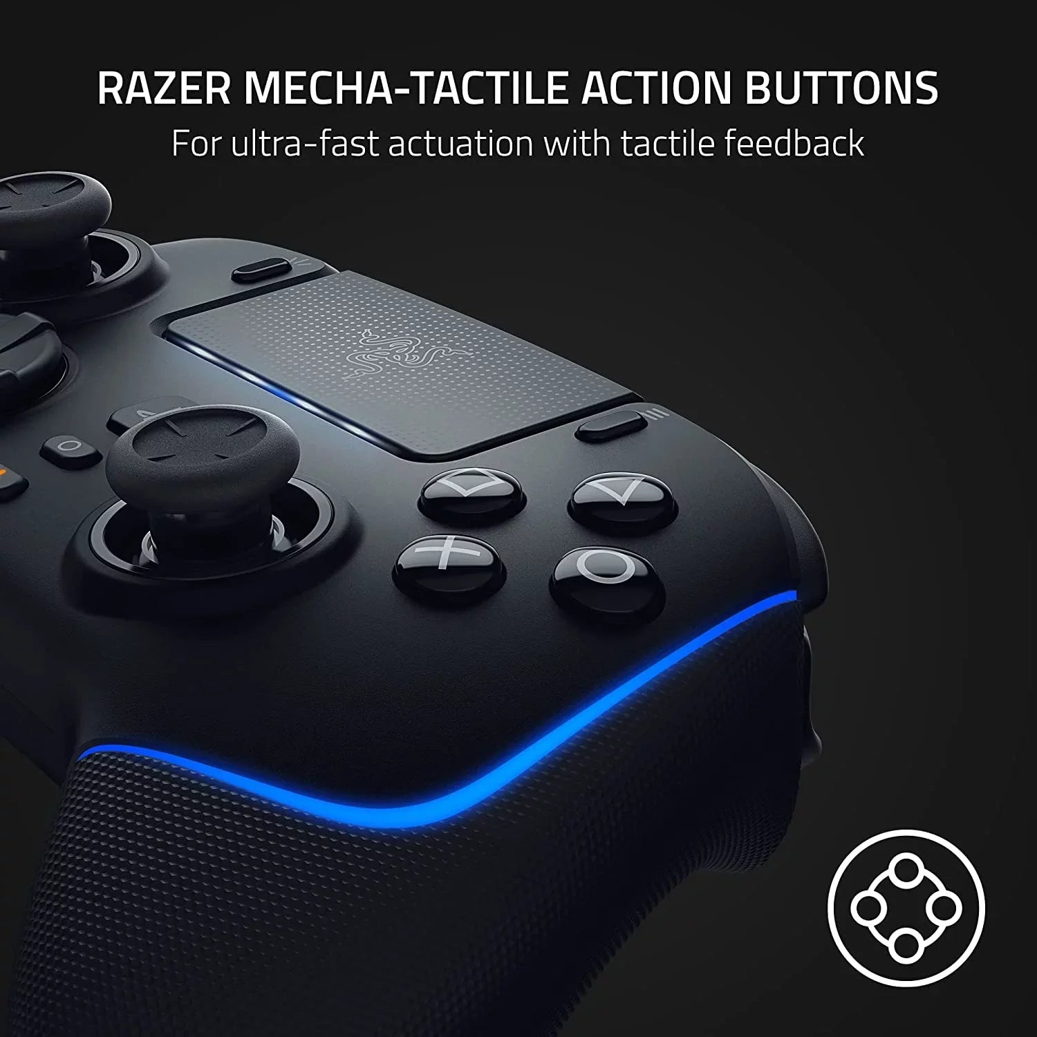 Razer Wolverine V2 Pro Wireless Controller Black HyperSpeed, Mecha-Tactile, RGB Lights for PS5 & PC With 6ft Type C Cable BOLT AXTION Bundle Like New