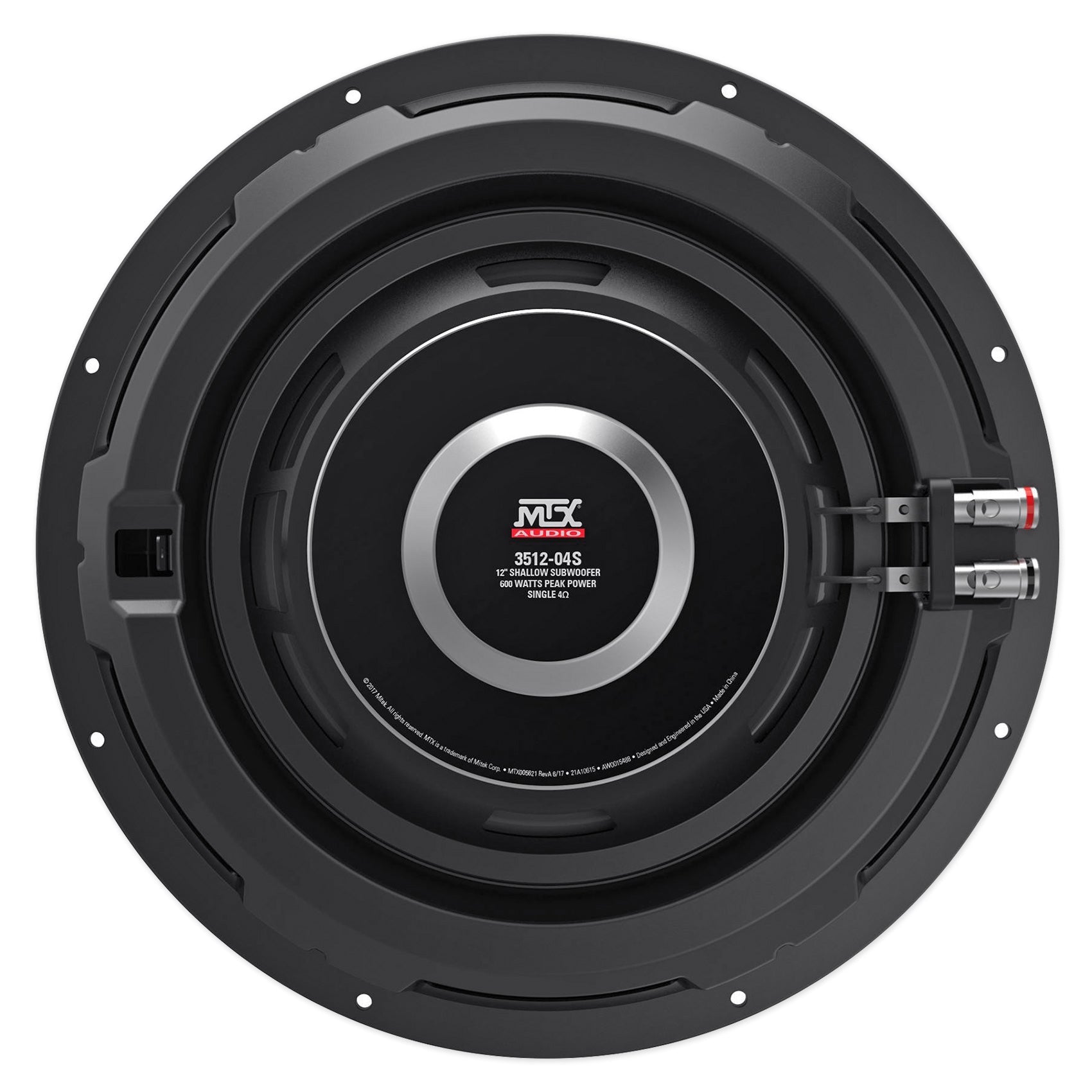 (2) MTX 3512-04S 12" 1200w Shallow Car Subwoofers+Sealed Slim Sub Box Enclosure