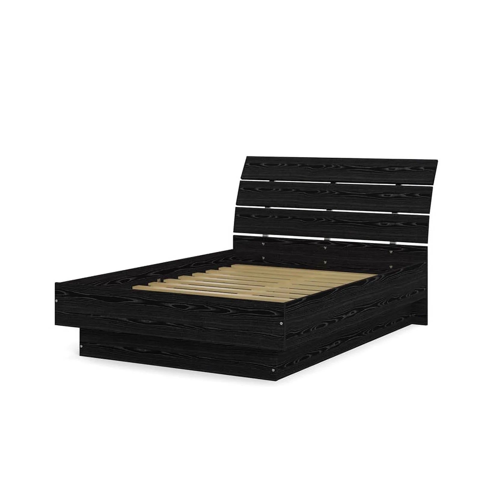 Home Square 2 Piece Furniture Set with Platform Full Bed and 2 Drawer Nightstand