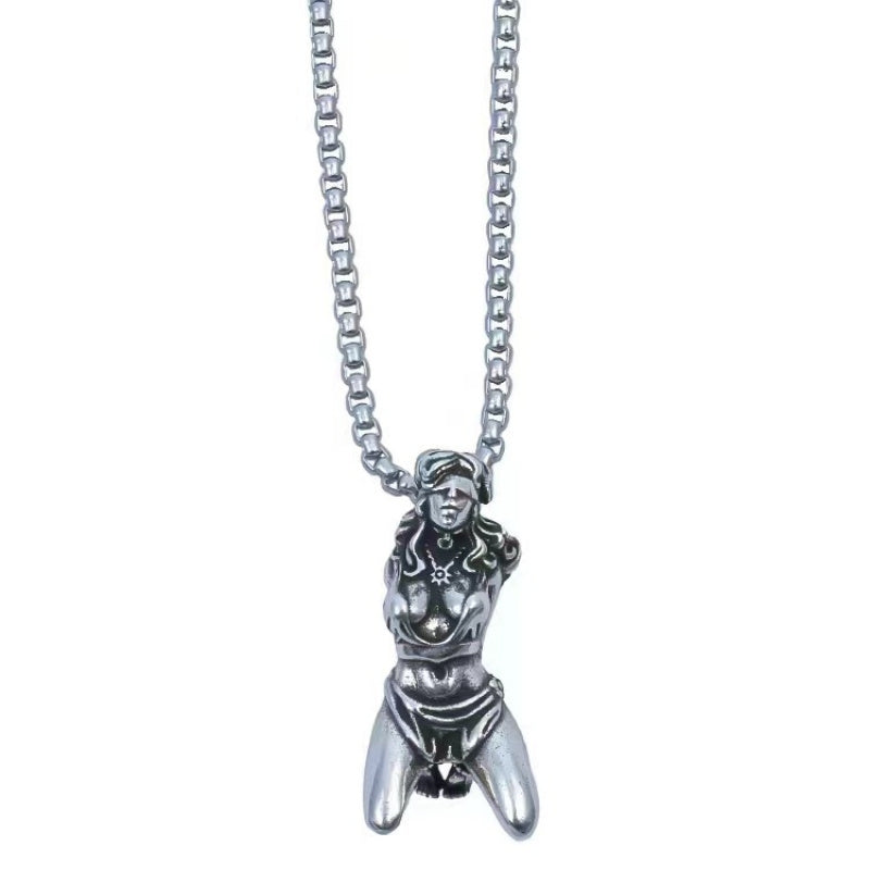 Men BDSM-inspired Kinky Pendant Necklace, Copper With Silver Plating, Gothic  Jewelry, Statement Fashion Accessory