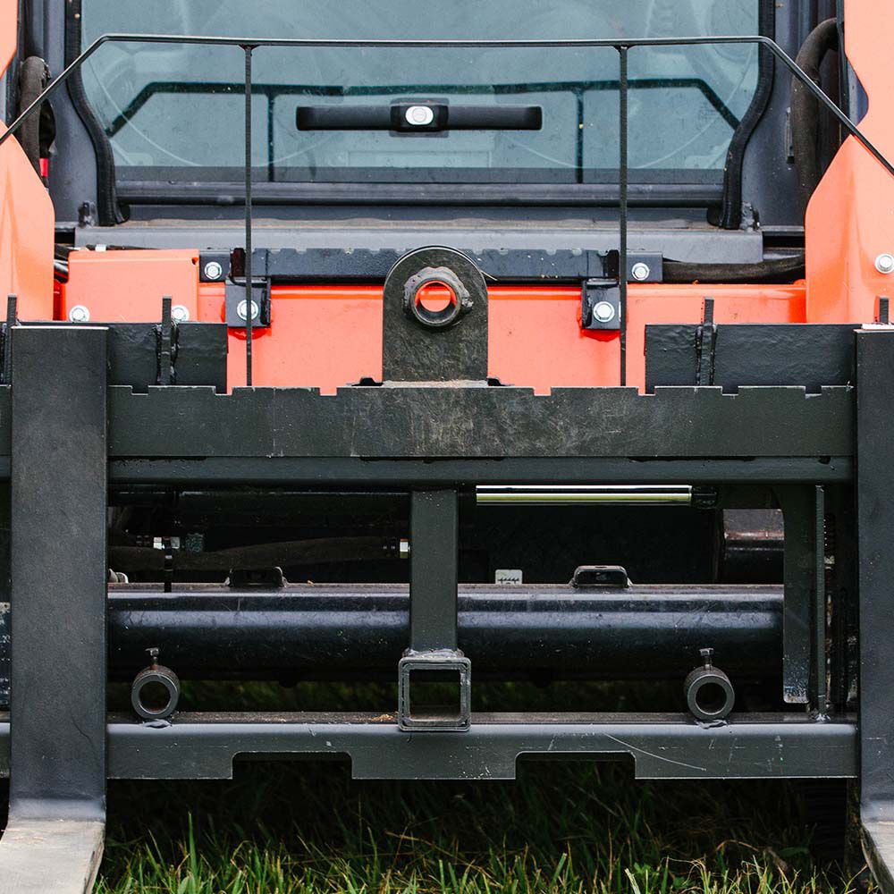 Titan Attachments Standard Series Pallet Fork Frame, Quick Tach Connection for Skid Steers, Tractors, Optional Pallet Fork Blades, Hay Spear Sleeves Included, 2" Receiver Hitch, Rated 4,000 LB