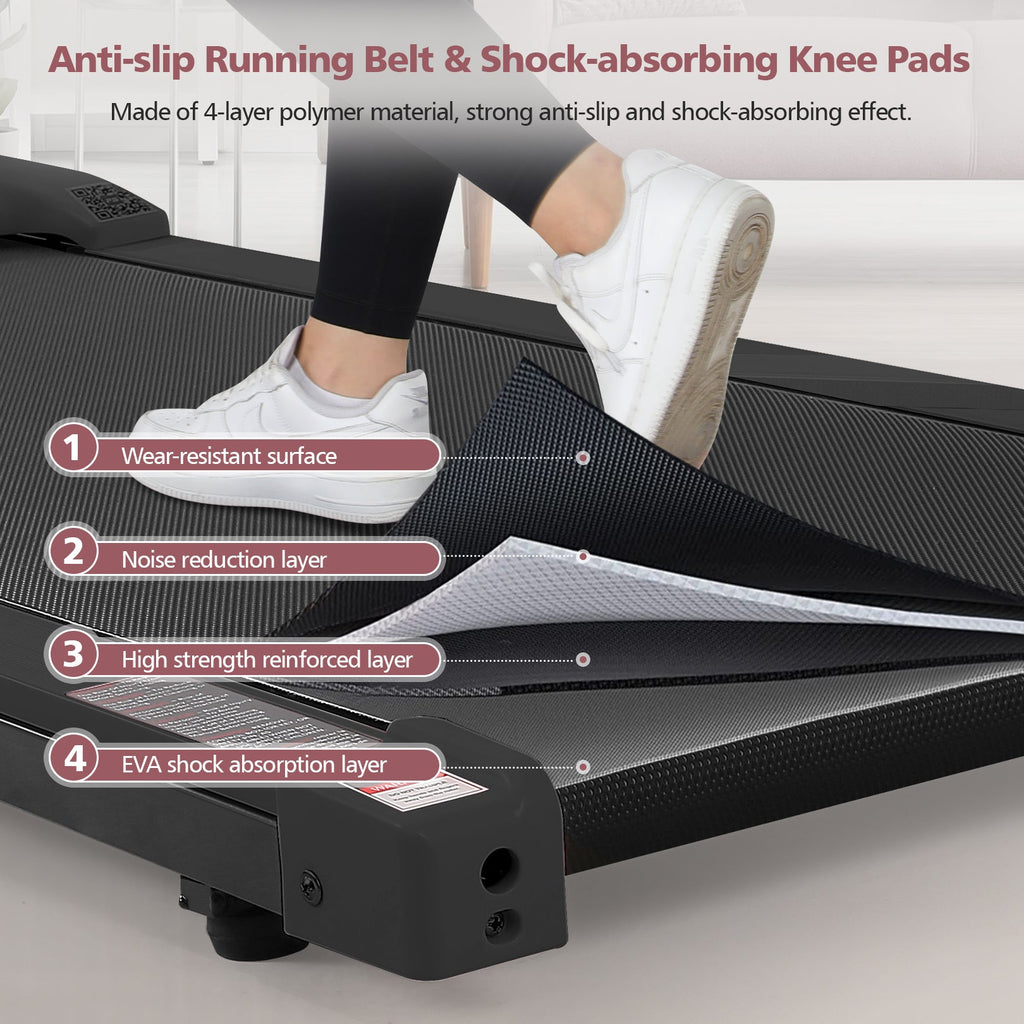 Walking Pad Treadmill&Under Desk Treadmill for Home&Office, Speed Range 0.5~3.8mph, 300 lbs Weight Capacity