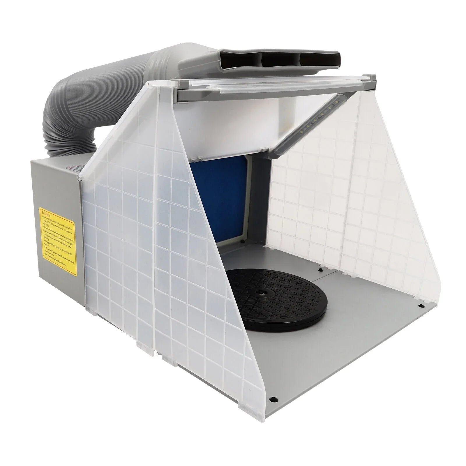 Airbrush Spray Booth Kit With LED Light & Filter Hose for Model Painting Airbrushing Set