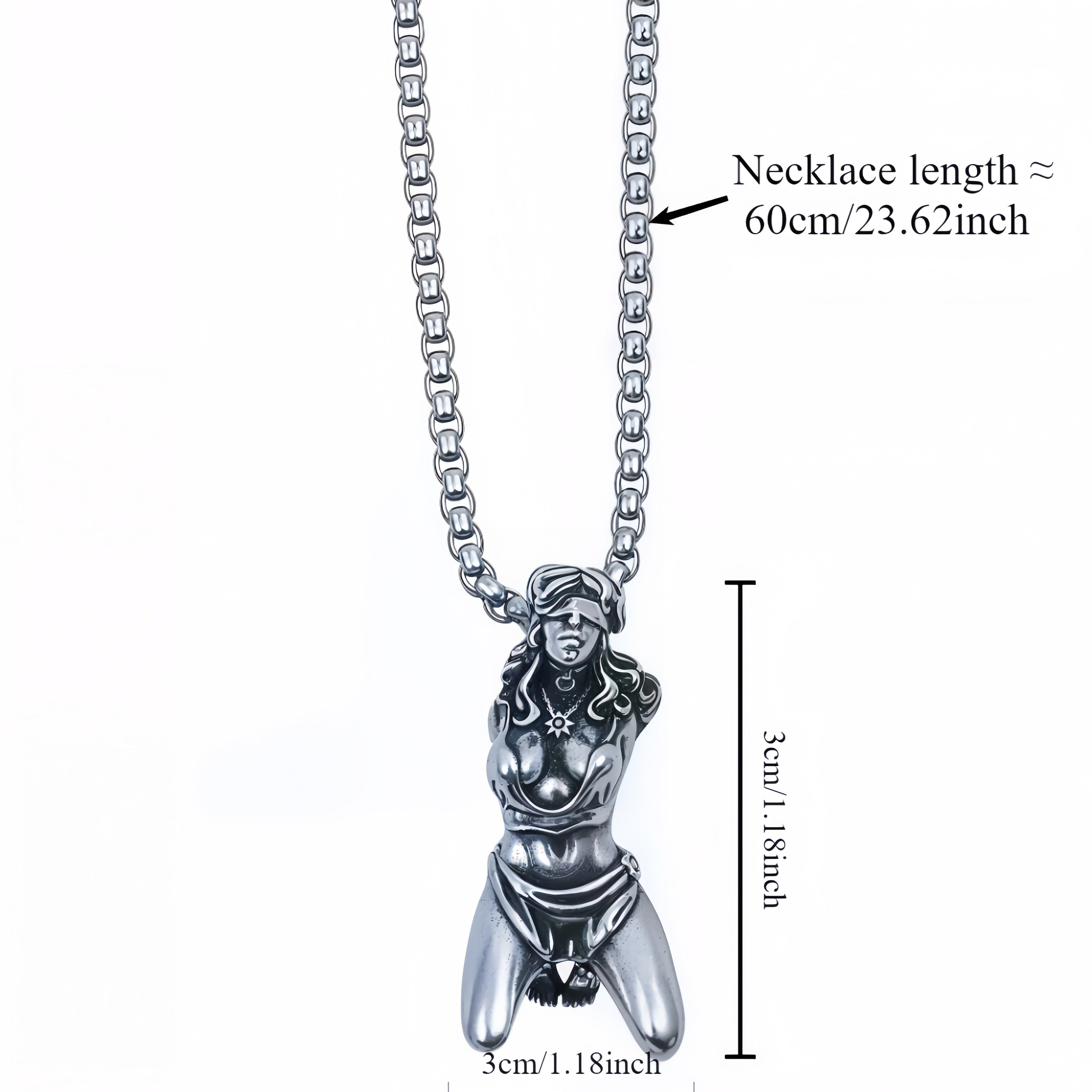 Men BDSM-inspired Kinky Pendant Necklace, Copper With Silver Plating, Gothic  Jewelry, Statement Fashion Accessory