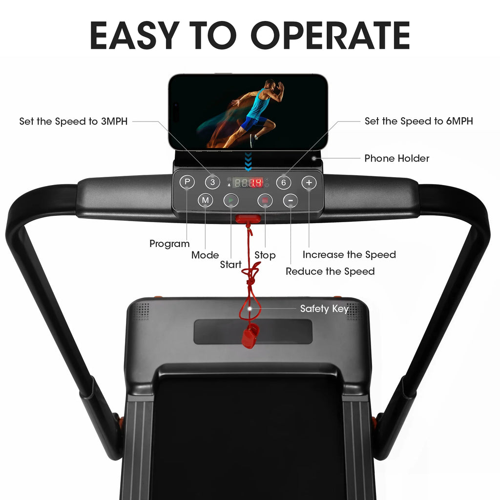 MaxKare 2 in 1 Folding Under Desk Treadmill Max 7.5MPH 2.5HP with Remote Control, Walking Pad for Home/Office Use, 265lbs Weight Capacity