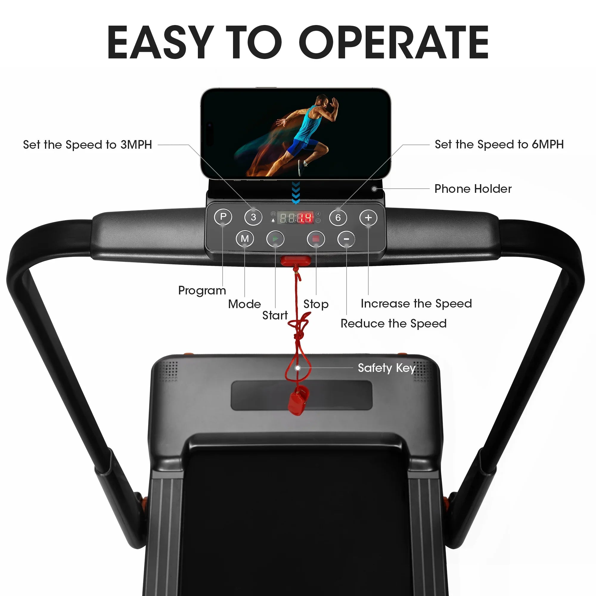 MaxKare 2 in 1 Folding Under Desk Treadmill Max 7.5MPH 2.5HP with Remote Control, Walking Pad for Home/Office Use, 265lbs Weight Capacity