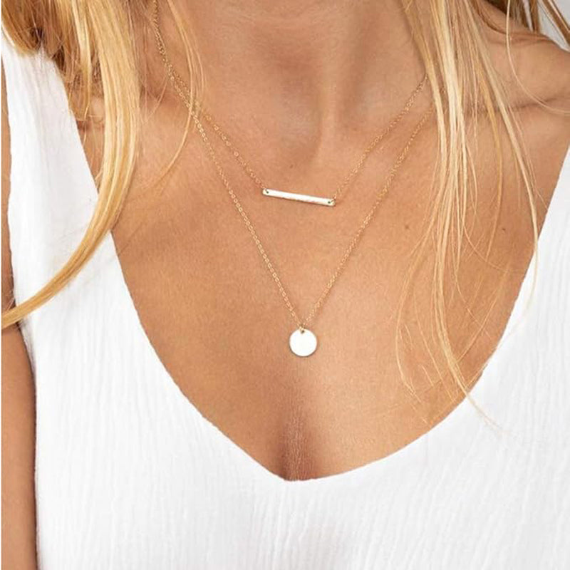 14K Gold Layered Choker Necklace