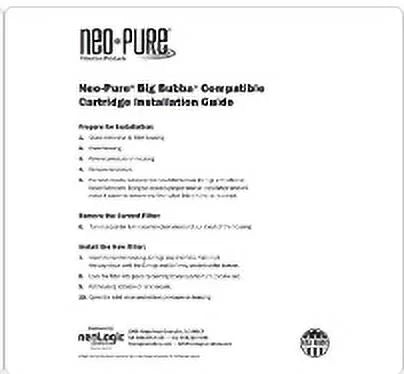 Neo-Pure BB150-CTO Big Bubba 10 Micron Carbon Block Cartridge Compatible with Watt's BBC-150-ACP Big Bubba BBH-150 housing