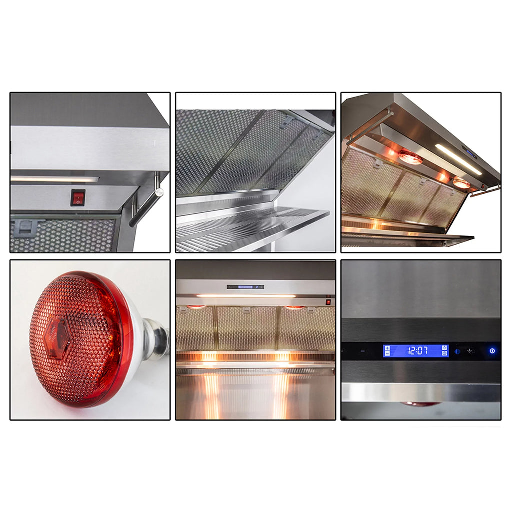 Savona - 48" Wall Mount Range Hood with Hybrid Filters & Back Splash