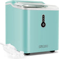 Ice Makers Countertop, 9 Bullet Ice in 6-9 Mins with Ice Scoop and Basket, 26.5 Lbs per Day, Portable Ice Maker for Home Office Camping Party RV, Blue