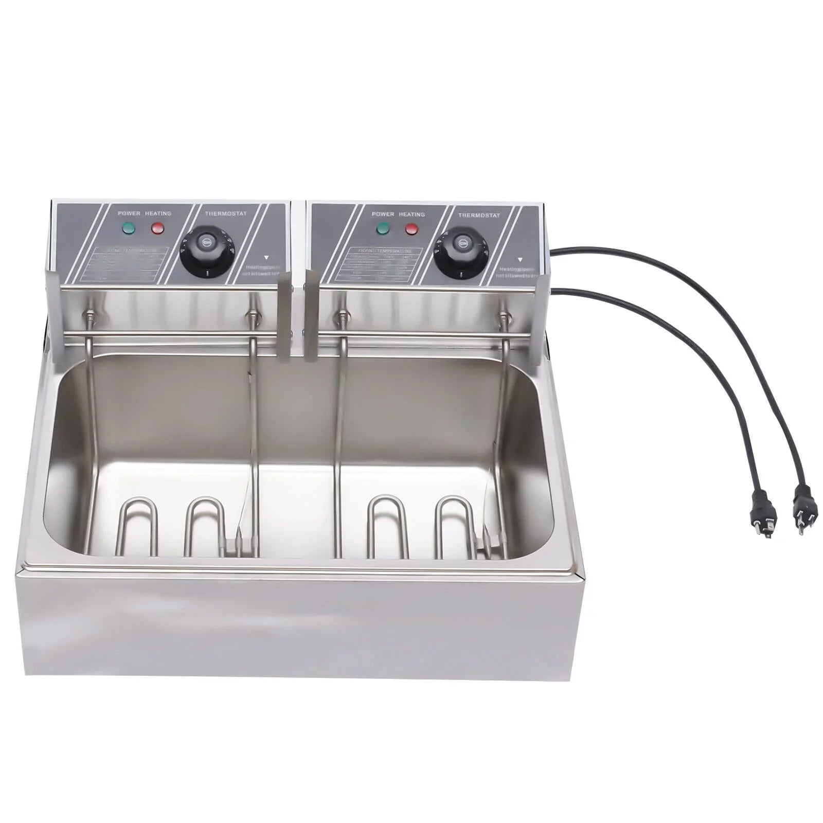 5000W Extra Large Electric Deep Fryer Commercial Restaurant Fry Basket 12L Electric Deep Fryer Single Tank Stainless Steel Fry Basket Commercial Electric Deep Fryer Stainless Steel