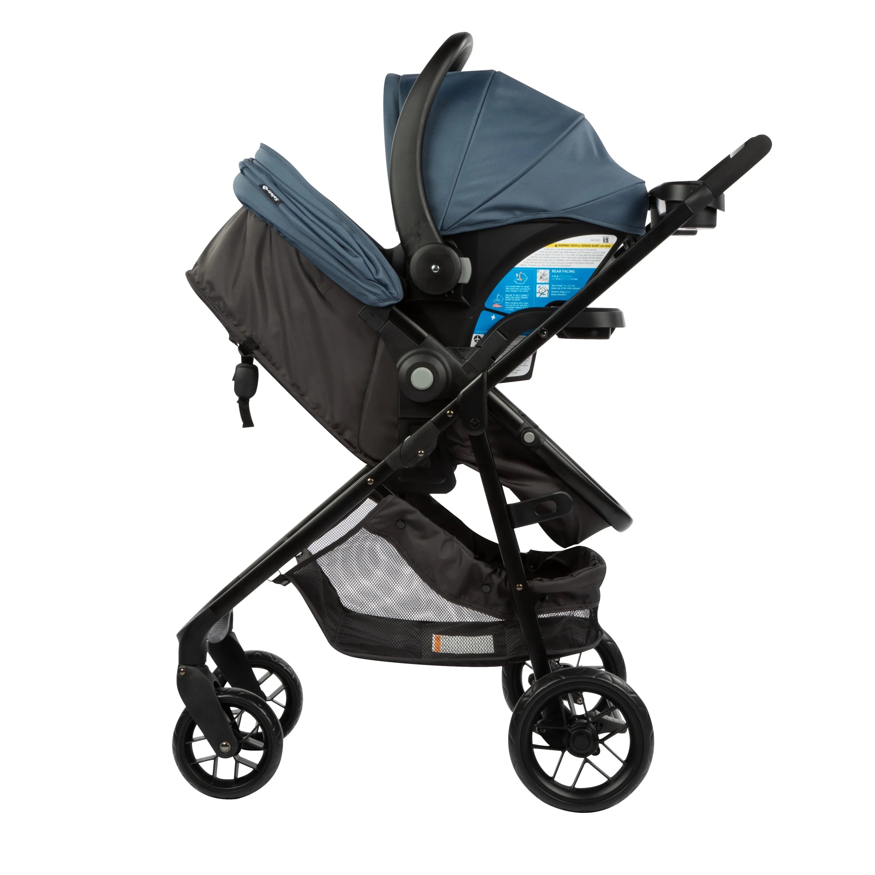 Safety 1st Grow and Go Sprint Modular Travel System Stroller with Rear-Facing Infant Car Seat, Bluestone