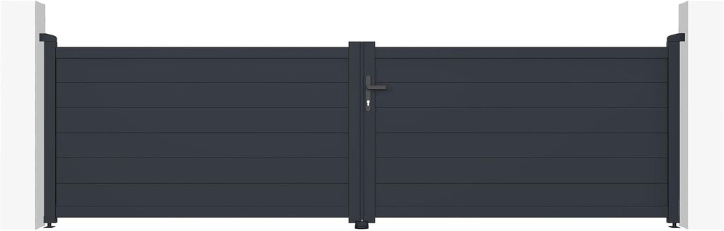 Casanoov Aluminium Driveway Folding gate 4m Eiger 400B160 Grey