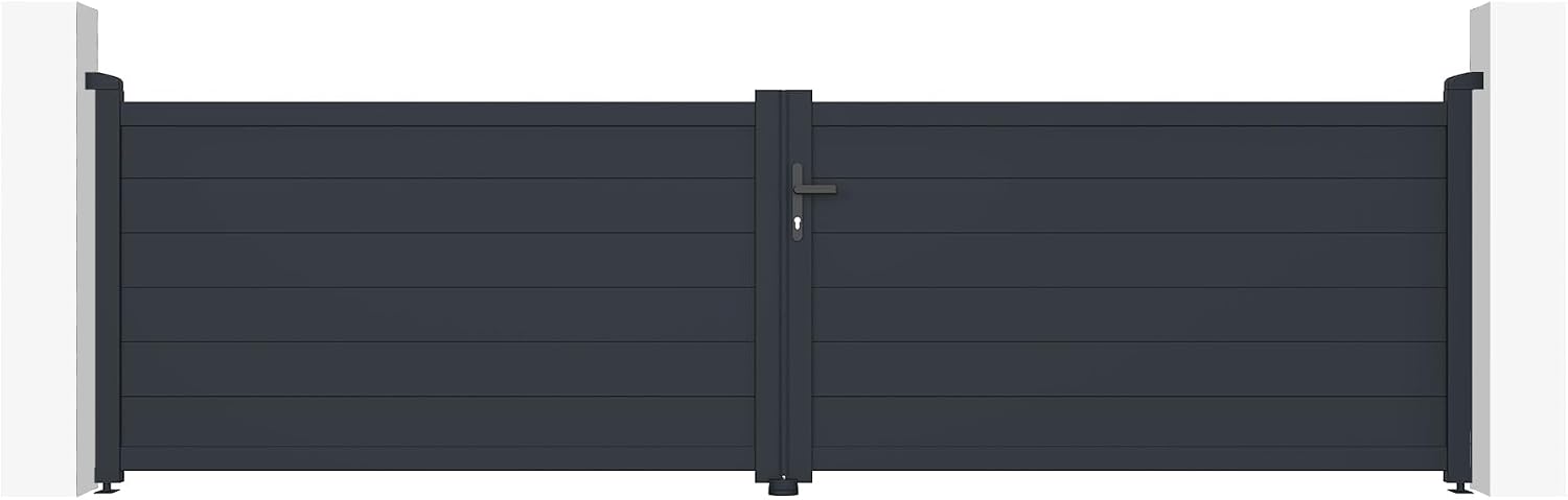 Casanoov Aluminium Driveway Folding gate 4m Eiger 400B160 Grey