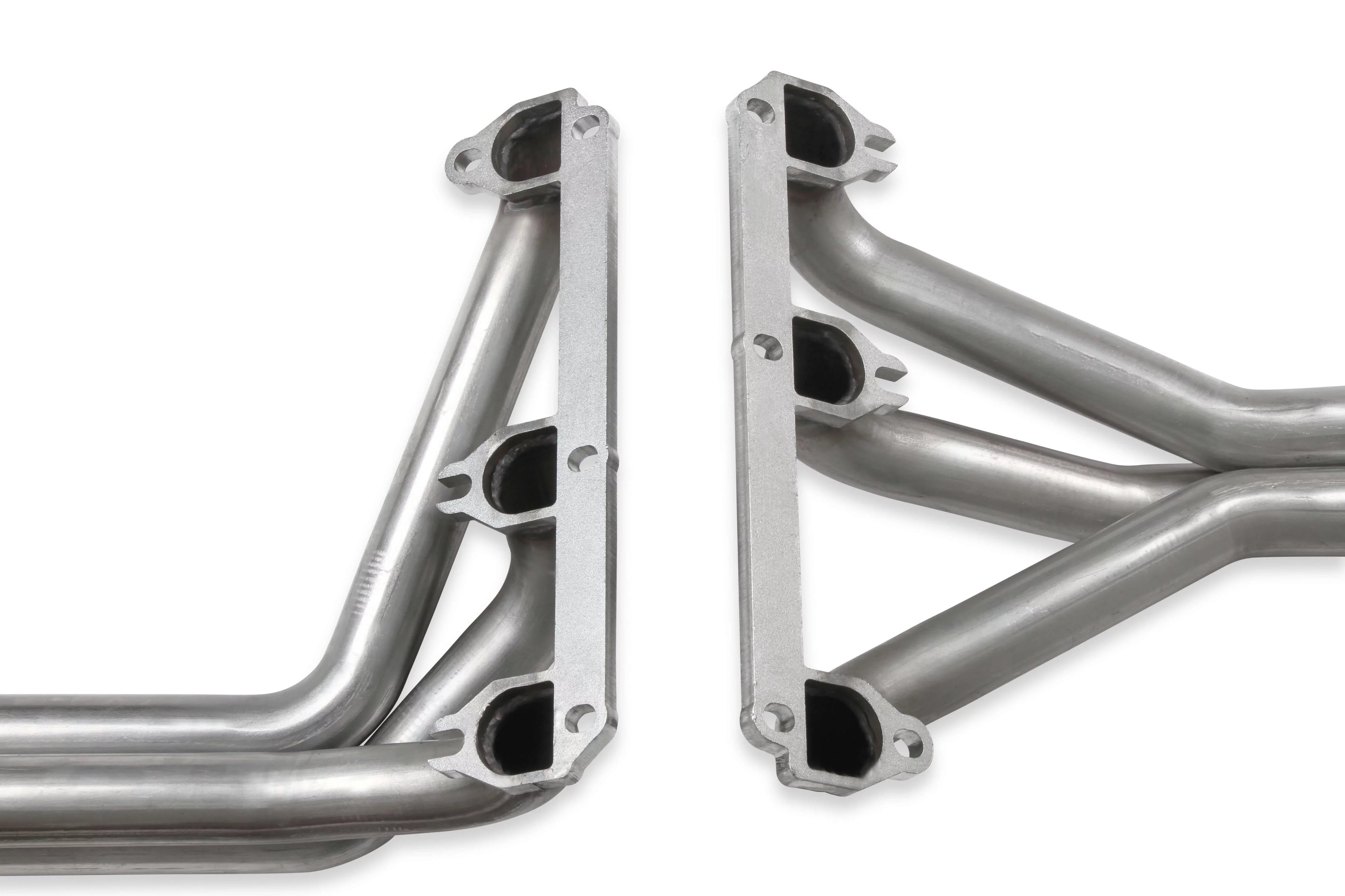 Flowtech 11587FLT Upright Headers 1-1/2" Primary, 20" Long, 27" tall, 2-1/2" x 10" Collector - 409SS Natural Finish