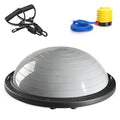 Yoga Balance Trainer Exercise Ball with Resistance Bands, Half Dome Stability Ball Home Fitness Strength Exercise Workout With Pump