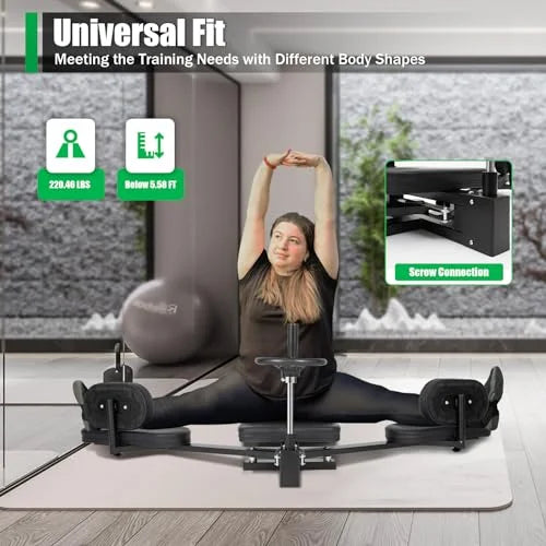 Leg Stretcher Machine,180 Degrees pro Leg Stretcher Machine,3 Bar Leg Split Stretching Machine,Adjustable and Improve Leg Flexibility Splits Stretcher Machine for Home Gym Split